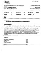 MKTG 3322 - Promotional Strategies