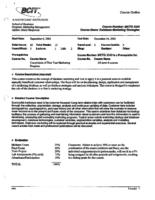 MKTG 3340 - Database Marketing Strategies