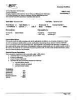 FMGT 1100 - Accounting 1