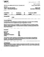 MKTG 1102 - Essentials of Marketing