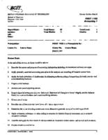 FMGT 1105 - Accounting 1