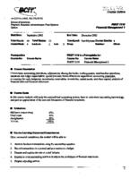 FMGT 1110 - Financial Management 1