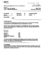 MKTG 1102 - Essentials of Marketing