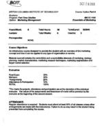 MKTG 1102 - Essentials of Marketing