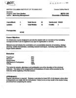 MKTG 1102 - Essentials of Marketing
