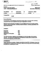 MKTG 1102 - Essentials of Marketing