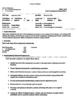 FMGT 3210 - Cost & Managerial Accounting 1