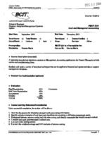 FMGT 3221 - Cost and Managerial Accounting