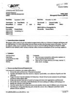 FMGT 3222 - Managerial Finance