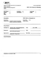 FMGT 3222 - Finance for Marketing