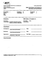 FMGT 3222 - Finance and Taxation for Real Estate and Small Business