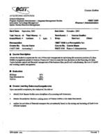 FMGT 3560 - Finance 1 Administration