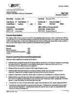 FMGT 3550 - Business Finance 1