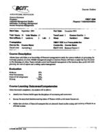 FMGT 3560 - Finance 1 Administration