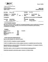 FMGT 4525 - Financial Planning