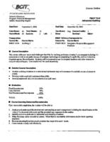FMGT 7310 - Advanced Auditing