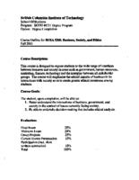 BUSA 5200 - Business, Society, and Ethics