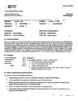 NURS 1063 - Pharmacology 1