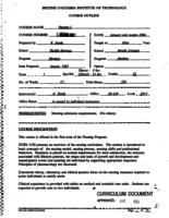 NURS 1100 - Nursing I