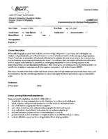 COMM 1372 - Communication for Medical Radiographers