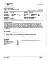 MRAD 3314 - Radiographic Anatomy and Physiology