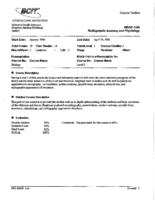 MRAD 1104 - Radiographic Anatomy and Physiology