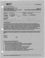 COMM 1372 - Communication for Medical Radiographers
