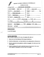 MRAD 1101 - Radiographic Procedures