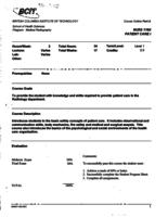 NURS 1180 - Patient Care I
