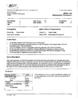 MRAD 1106 - Radiographic Procedures 1