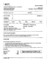 MRAD 3307 - Pathology for Medical Radiography