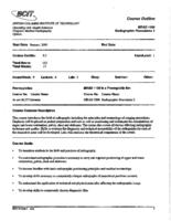 MRAD 1106 - Radiographic Procedures 1