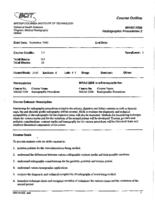 MRAD 2206 - Radiographic Procedures 2