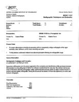 MRAD 1103 - Radiographic Techniques and Evaluation