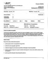 MRAD 2216 - Radiographic Procedures 2