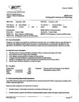 MRAD 2214 - Radiographic Anatomy and Physiology