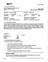 PHYS 2285 - Medical Radiography 2