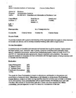 BLAW 3410 - Canadian and International Business Law