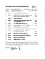 BLAW 1100 - Introduction to Law for Occupational Health and Safety