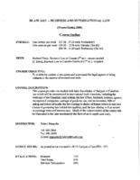 BLAW 3410 - Business and International Law