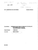COMM 0003 - Career Explorations in Trades and Technology for Students of English as an Additional Language