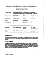COMM 0003 - Career Explorations in Trades and Technology for Students of English as an Additional Language