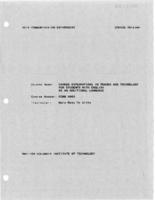 COMM 0003 - Career Explorations in Trades and Technology for Students of English as an Additional Language
