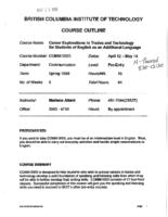 COMM 0003 - Career Explorations in Trades and Technology for Students of English as an Additional Language