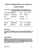 COMM 0003 - Career Explorations in Trades and Technology for Students of English as an Additional Language