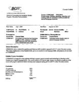 COMM 0003 - Writing, Speaking, Listening, and Reading Skills for Technical Communication for Second Language Students