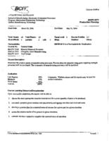 MANU 4412 - Production Planning