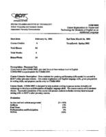 COMM 0003 - Career Explorations in Trades and Technology for Students of English as an Additional Language