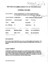 COMM 0003 - Career Explorations in Trades and Technology for Students of English as an Additional Language