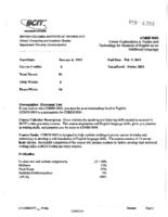 COMM 0003 - Career Explorations in Trades and Technology for Students of English as an Additional Language